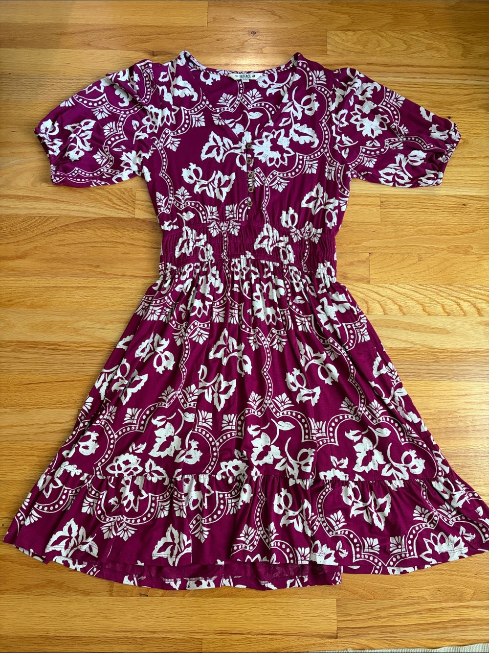 Fatface Women's Purple Floral Dress 6R